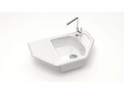 Мойка угловая Рики Z22Q1 белый лед