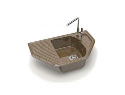 Мойка угловая Рики Z22Q9 терракот