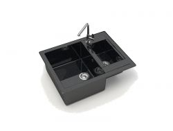Мойка прямоугольная 1,5чаши Санди Z19Q4 черный
